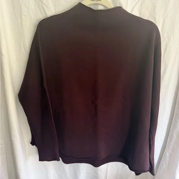 Frank & Eileen Oxblood -Dark Purple -Effie Sweatshirt. Size Small - Picture 2 of 4